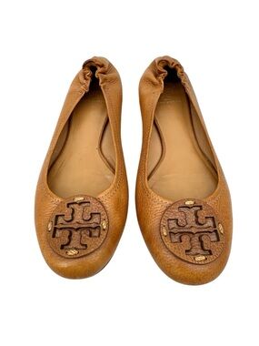 Tory Burch Reva Ballet Flats Tan Color Size 10